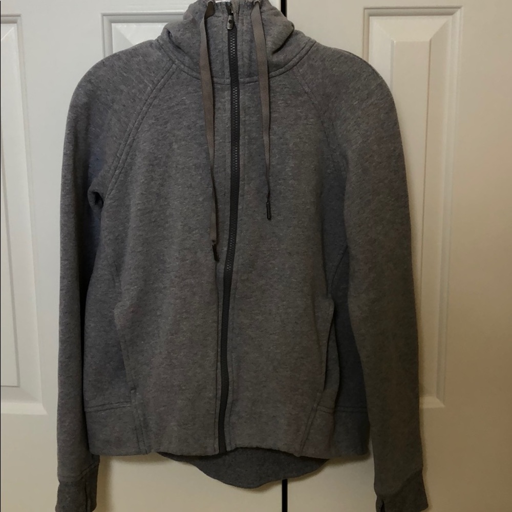 gray lululemon full zip hoodie
